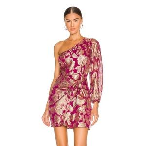 Yumi Kim Studio 54 Dress in brocade rose lurex